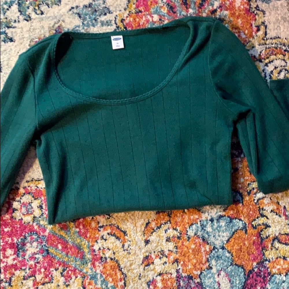 old navy green long sleeve